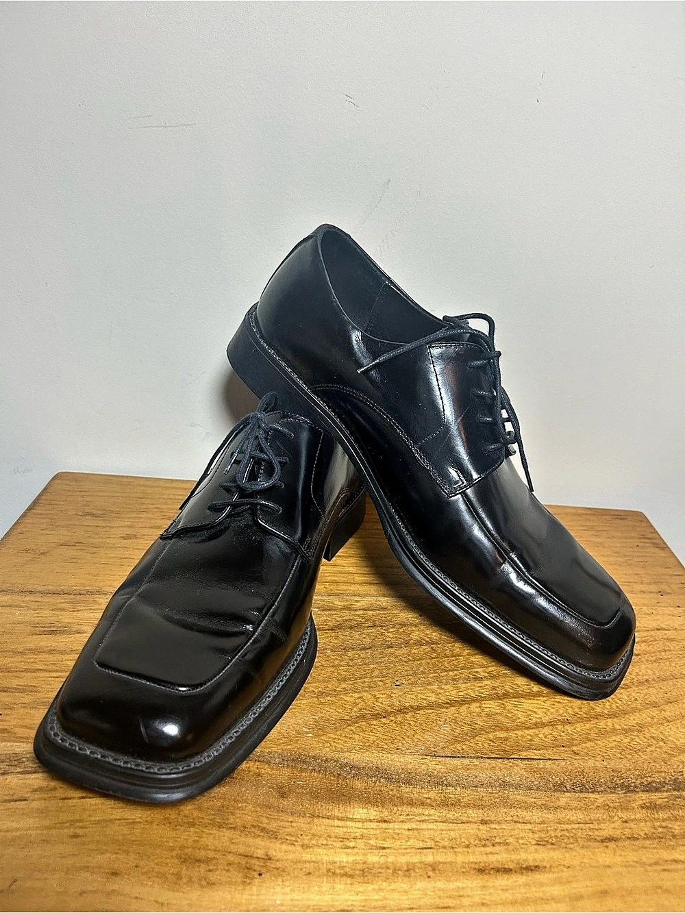 Kenneth Cole Reaction Simplicity Men's Black Leather Oxfords US 11